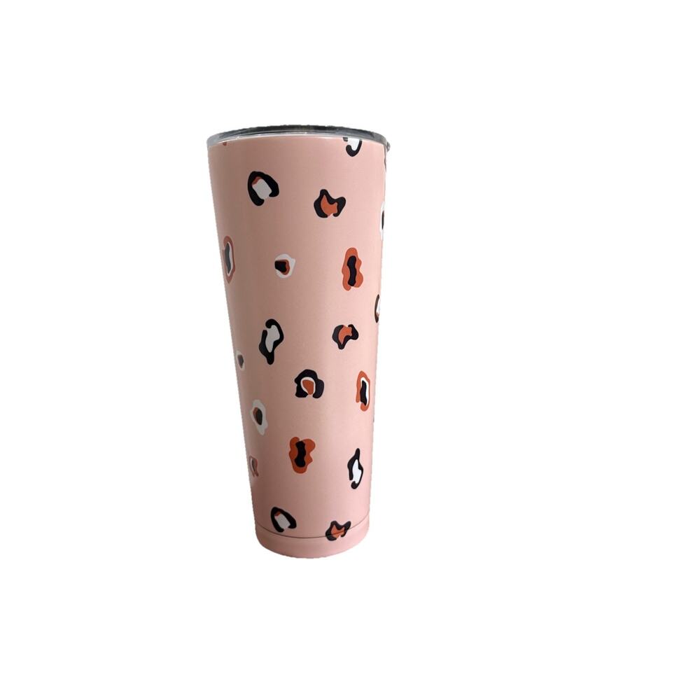 Pink Leopard Tumbler Stainless steel 25 Oz By Room Essential Without Straw